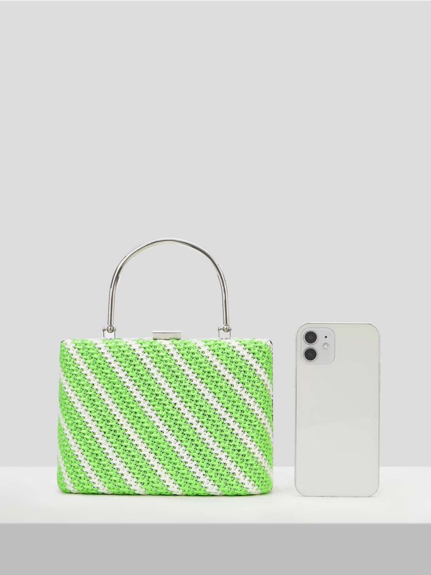 Mini Two Tone Straw Bag