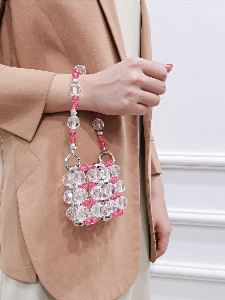Mini Bead Decor Satchel Bag