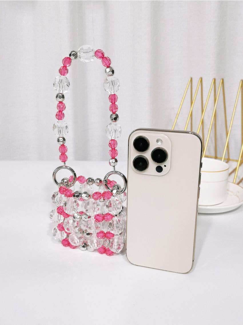 Mini Bead Decor Satchel Bag