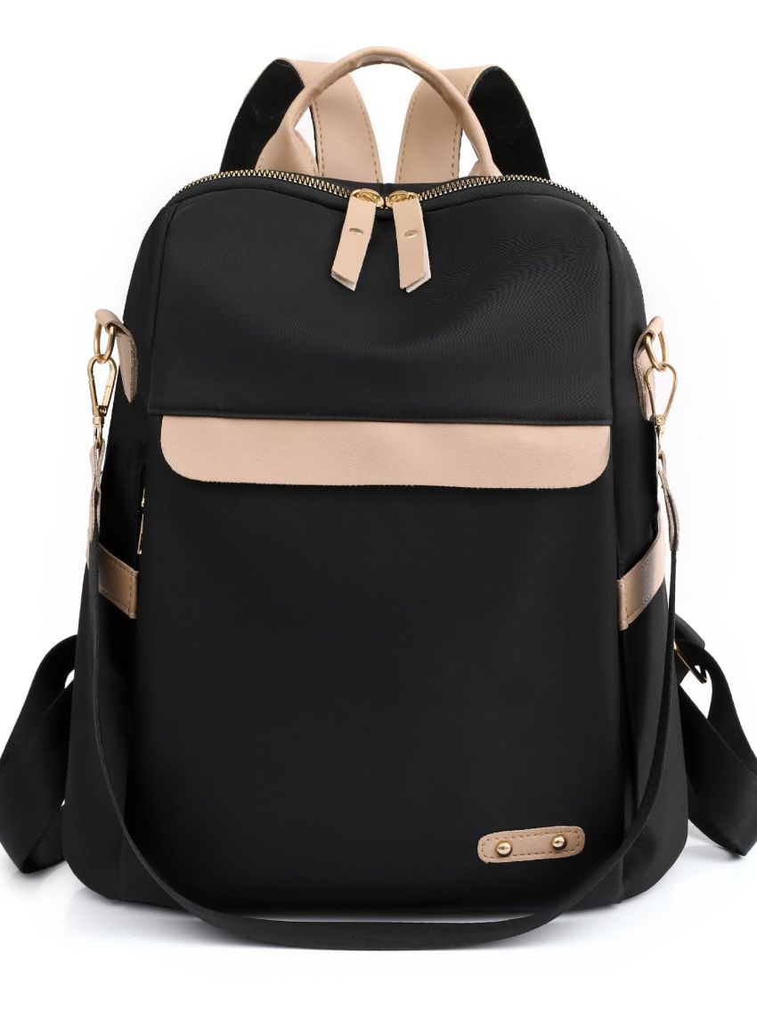 Patch Decor Functional Backpack