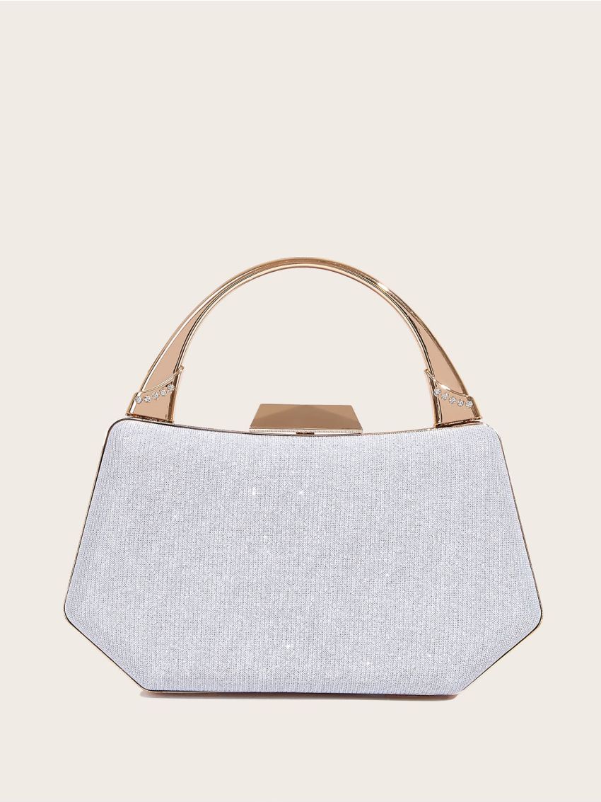 Mini Rhinestone Decor Chain Box Bag