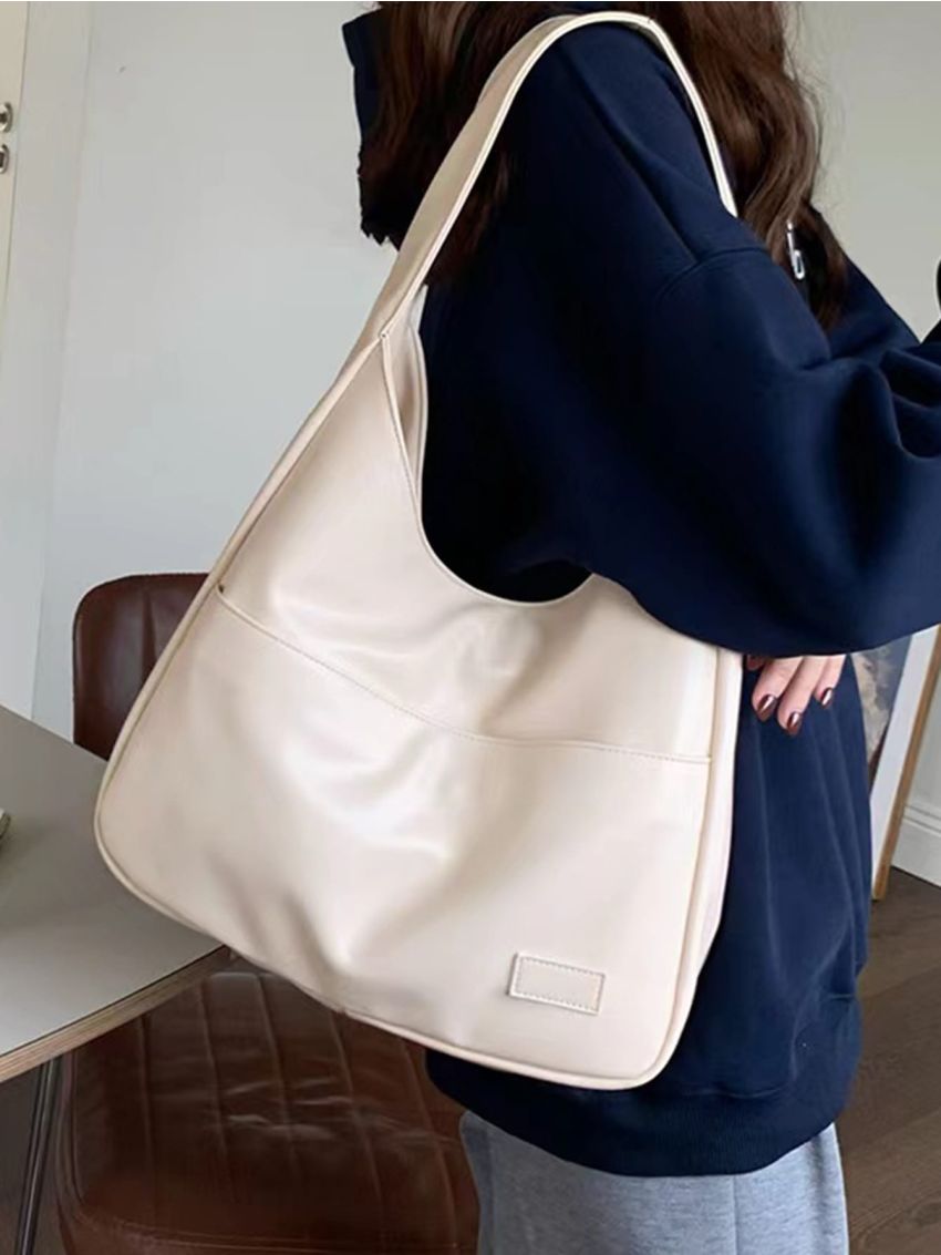 Patch Decor Hobo Bag