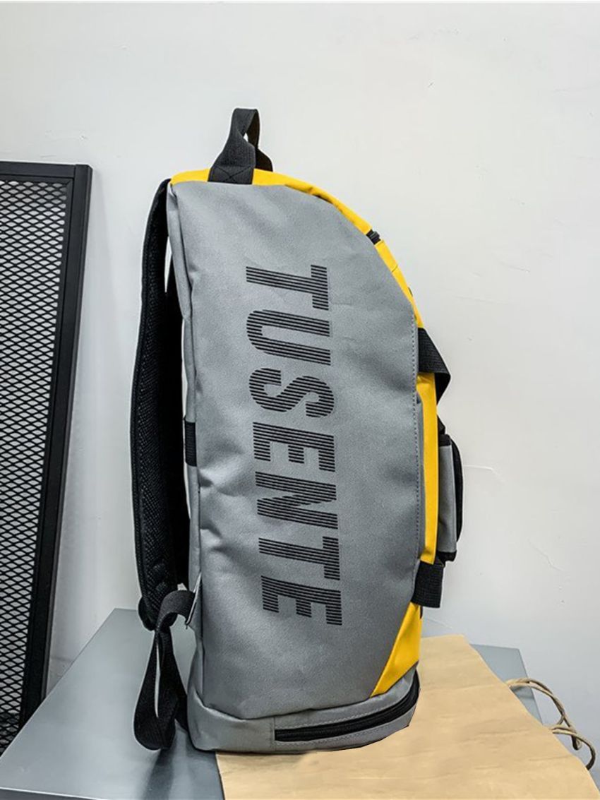 Letter Graphic Waterproof Functional Backpack