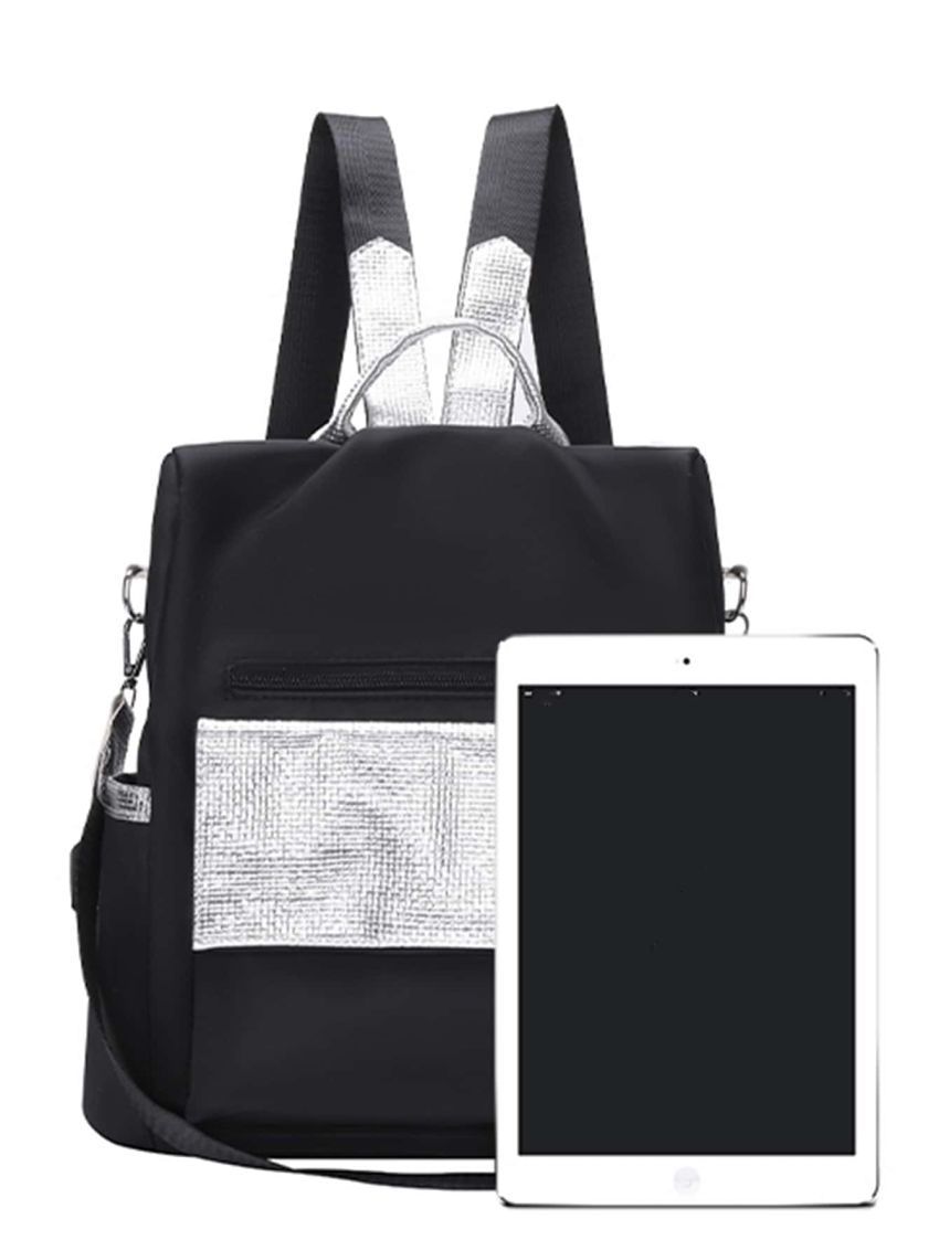 Crocodile Embossed Zip Front Backpack