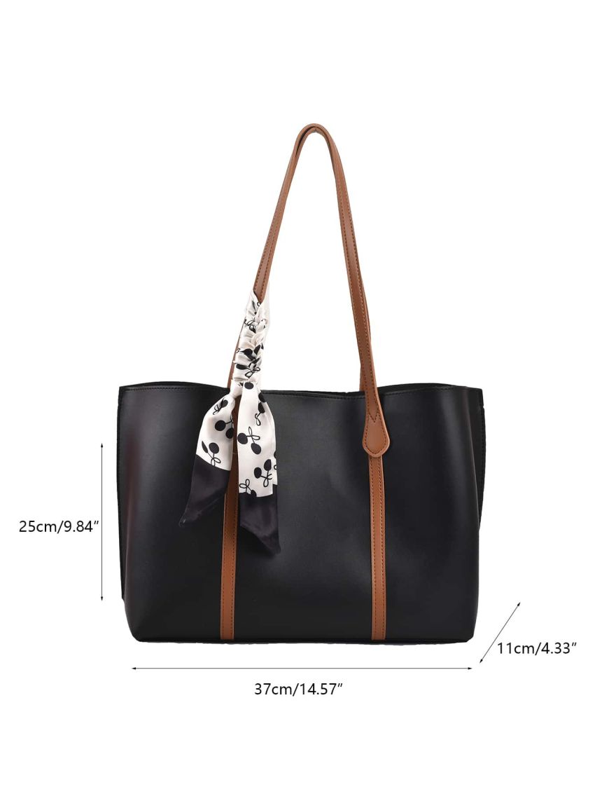 Minimalist Twilly Scarf Decor Shoulder Tote Bag