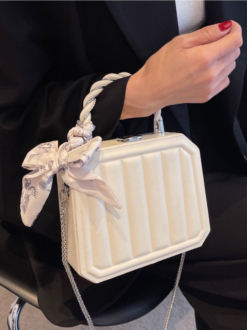 Mini Twilly Scarf Decor Chain Box Bag