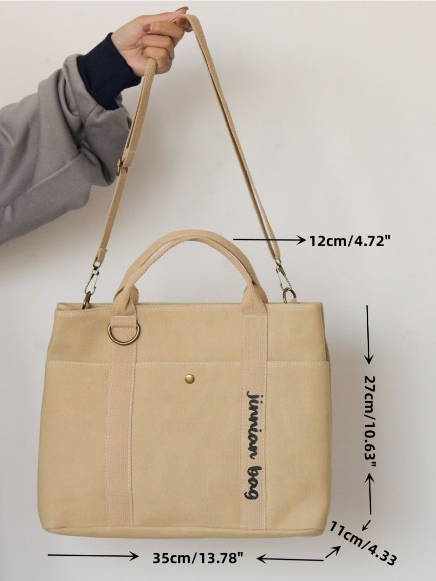 Letter Graphic Shopper Bag