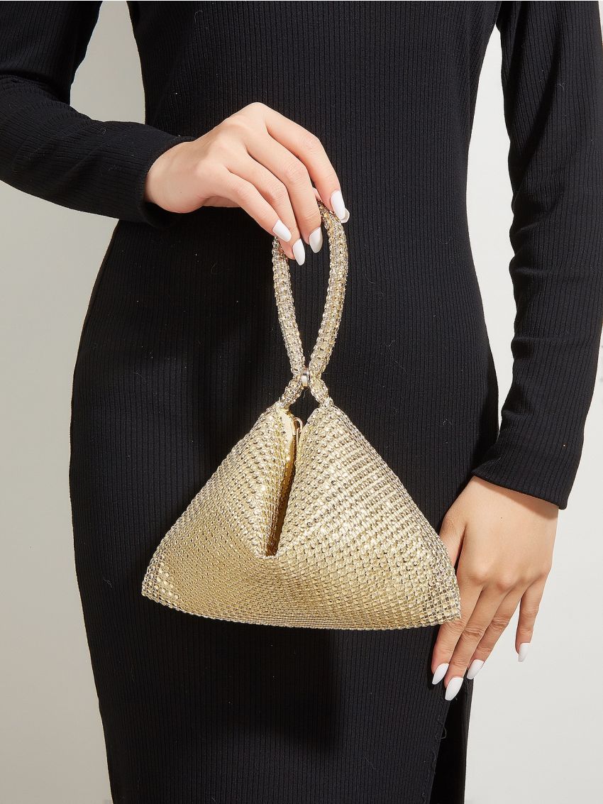 Rhinestone Decor Evening Bag