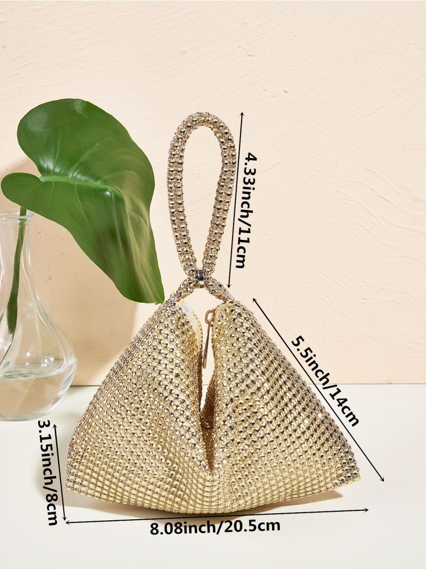 Rhinestone Decor Evening Bag