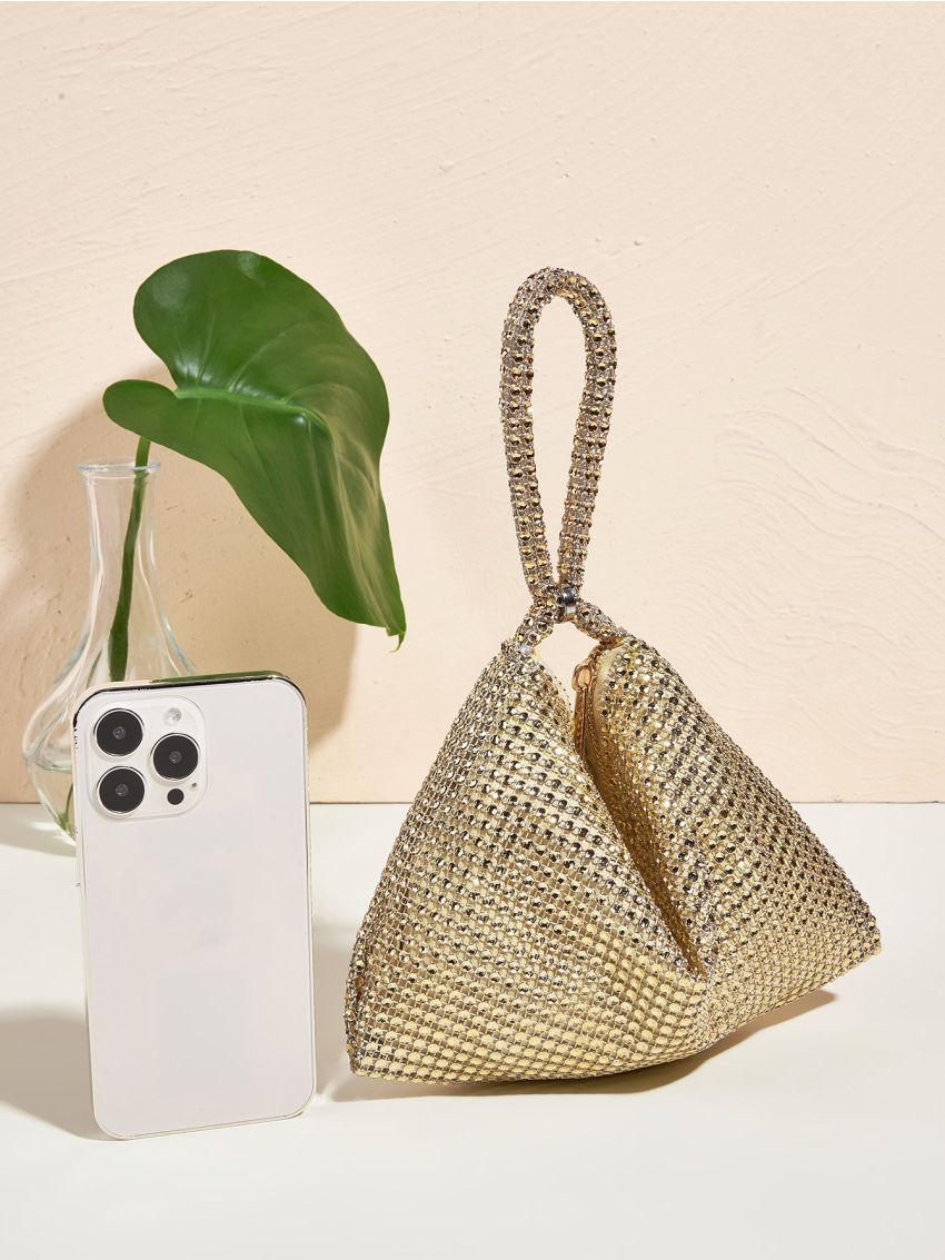 Rhinestone Decor Evening Bag