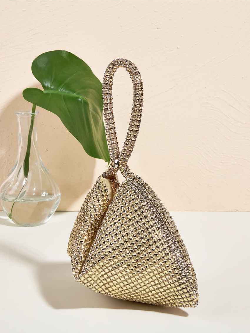 Rhinestone Decor Evening Bag