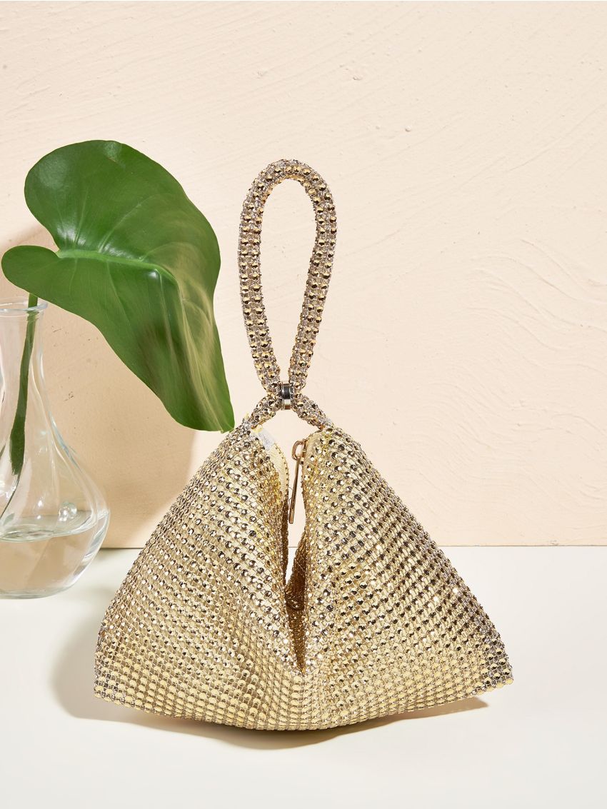 Rhinestone Decor Evening Bag