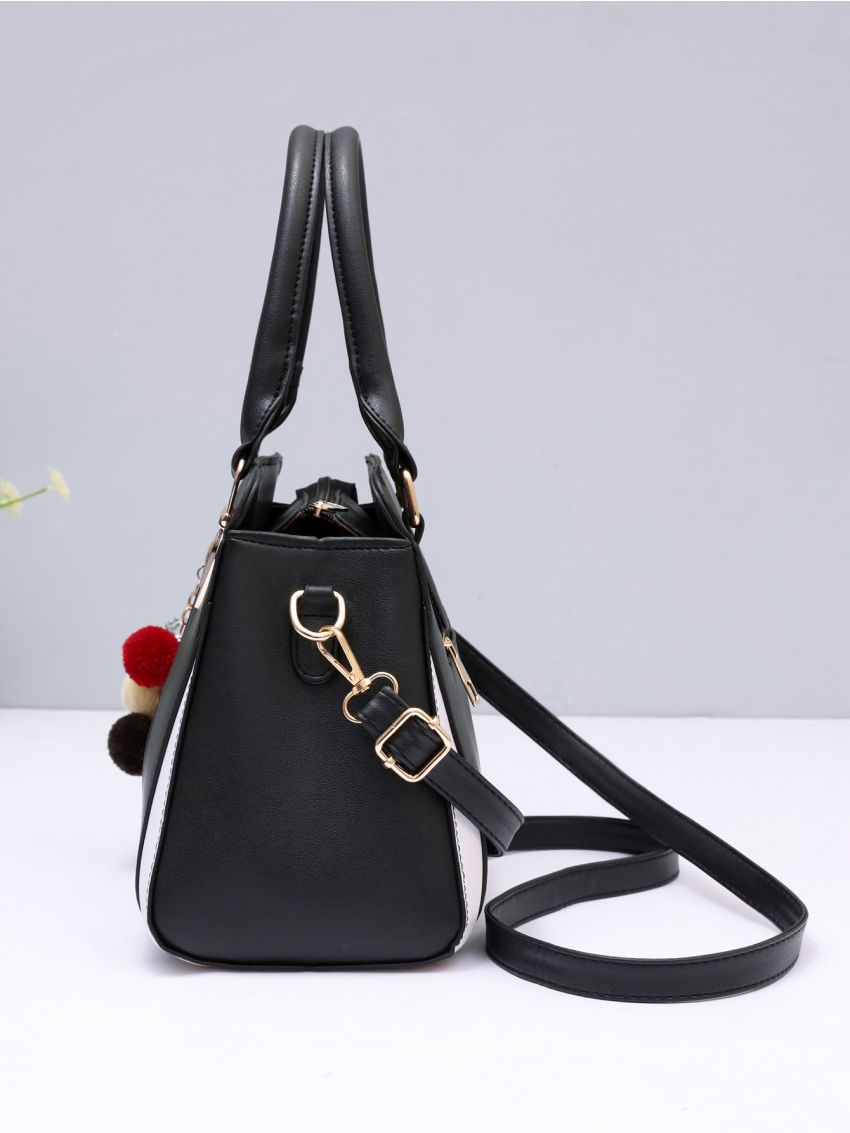 Letter & Pompom Decor Square Bag, Mothers Day Gift For Mom