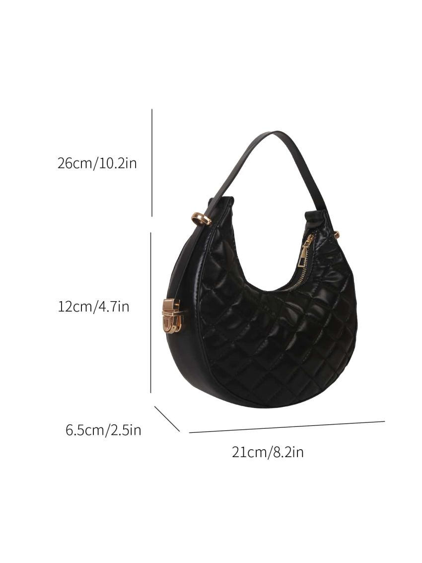 Quilted Detail Hobo Bag