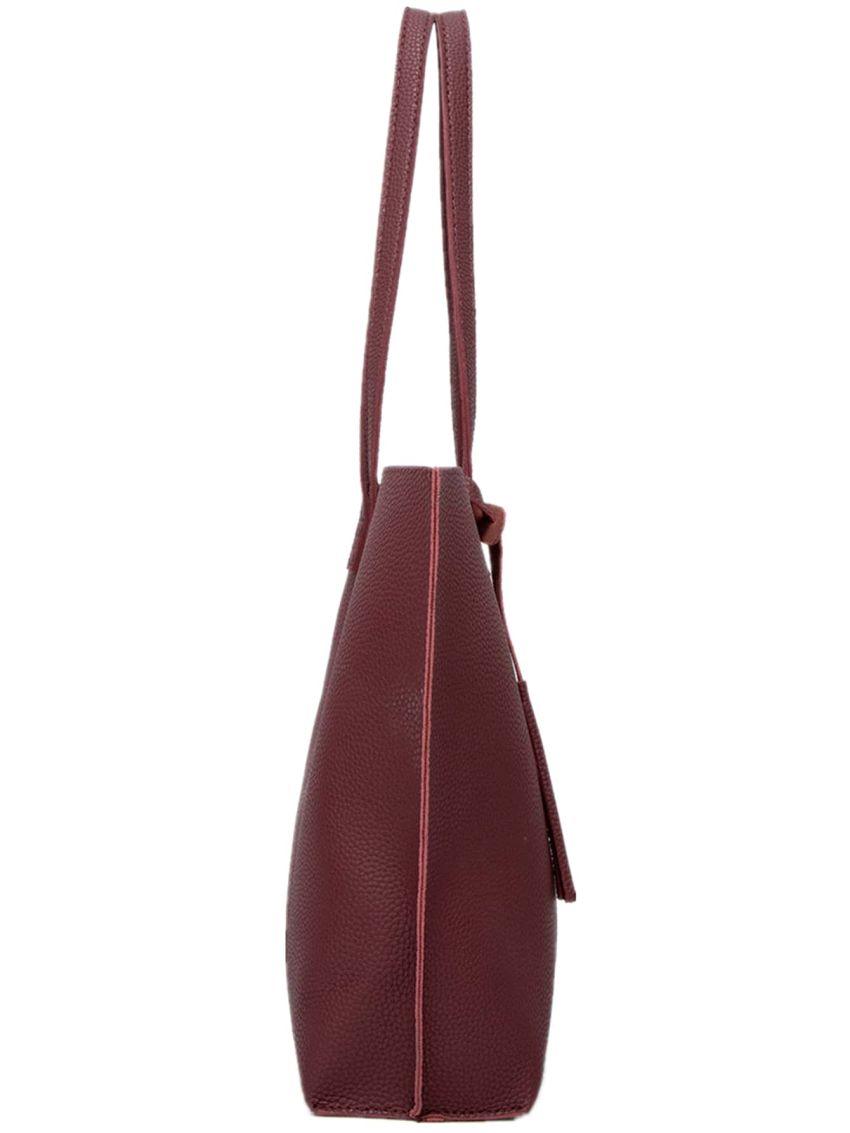 Litchi Embossed Shoulder Tote Bag With Clutch Bag, Mothers Day Gift For Mom, Best Work Bag For Women