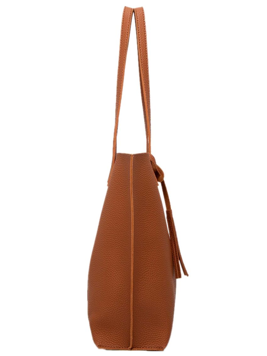 Litchi Embossed Shoulder Tote Bag With Purse, Mothers Day Gift For Mom, Best Work Bag For Women