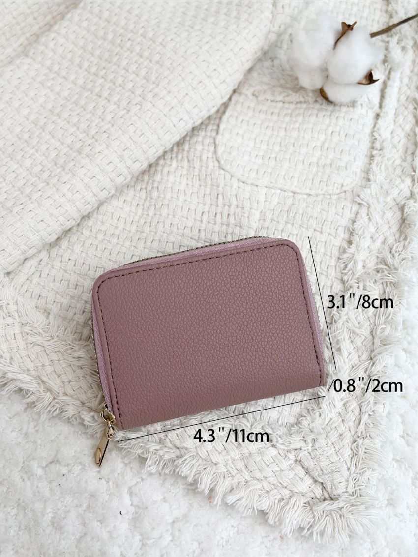 Litchi Embossed Card Holder Multi-Card Card Organizer For Storage Credit Cards
