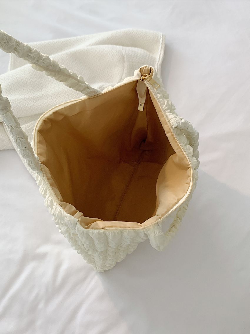 Minimalist Ruched Shopper Bag