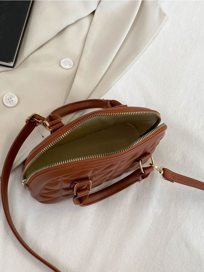 Quilted Double Handle Dome Bag