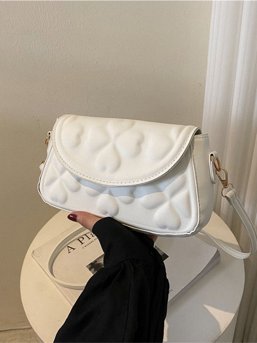 Four-leaf Clover Embossed Square Bag