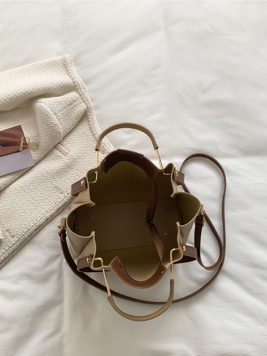 Stitch Detail Top Handle Bag