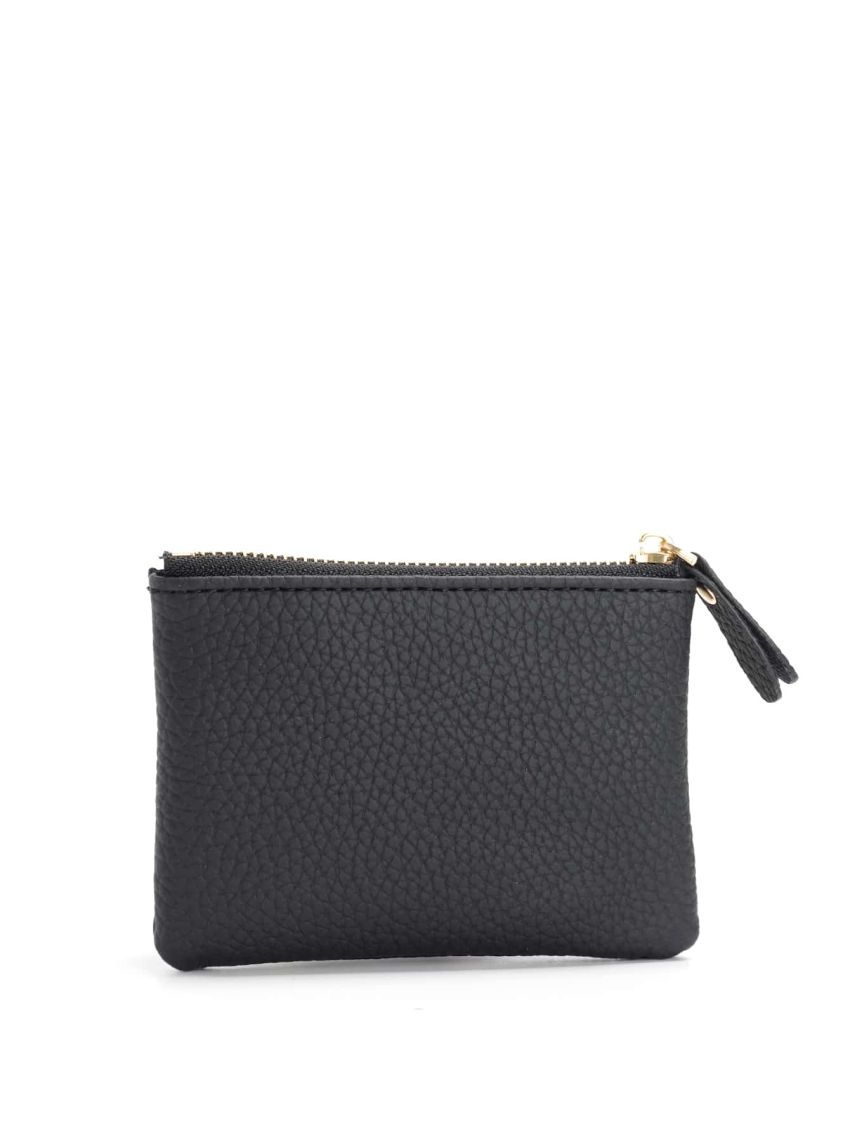 Litchi Embossed Snap Button Coin Purse