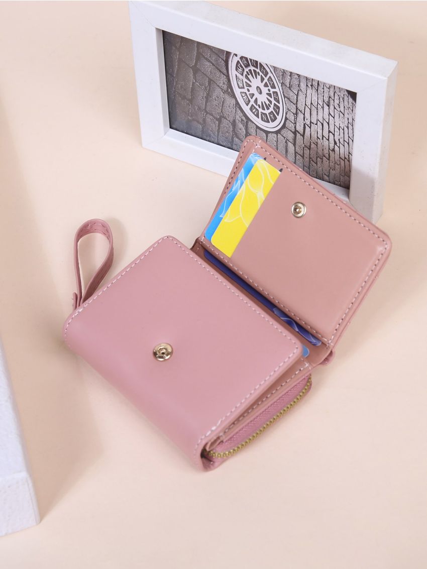 Heart Embroidery Small Wallet