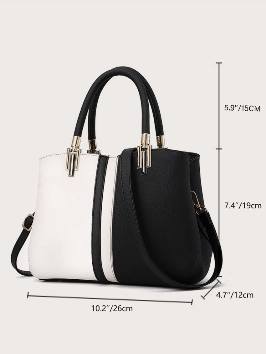 Colorblock Satchel Bag
