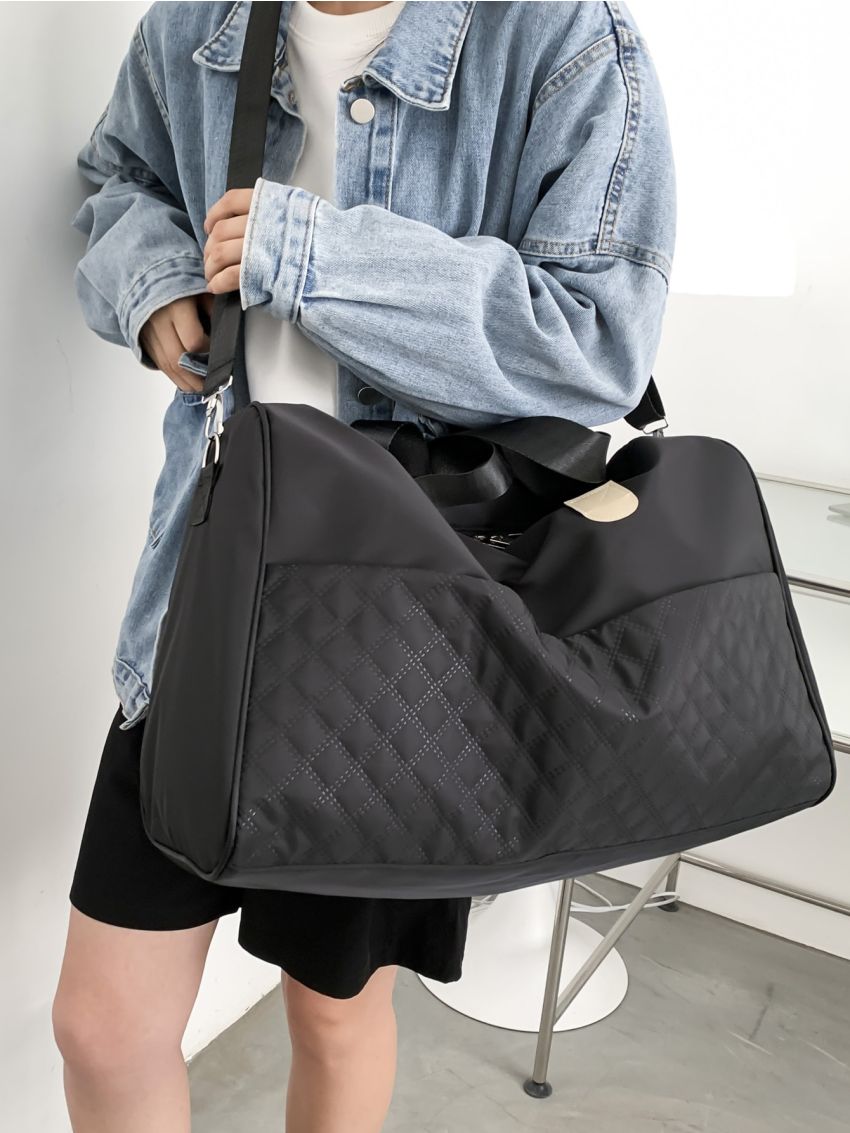 Quilted Detail Duffel Bag