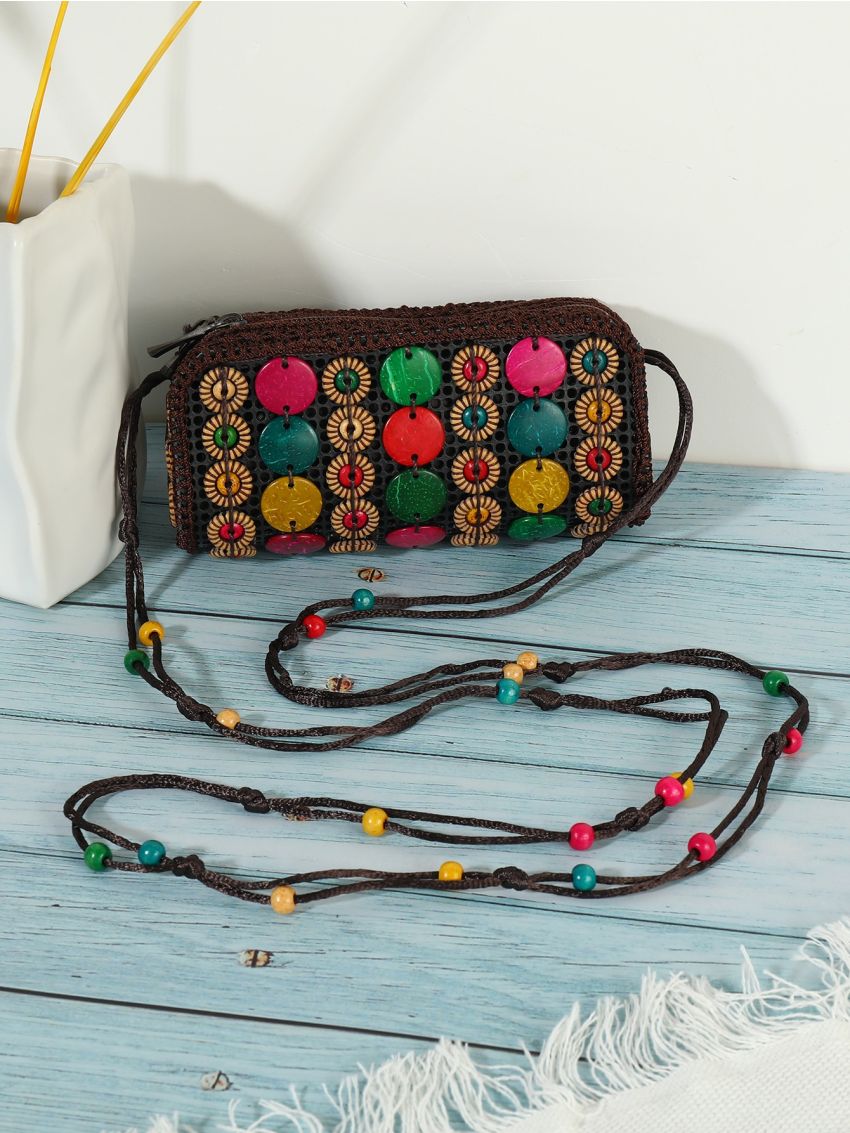 Mini Bead Decor Crossbody Bag