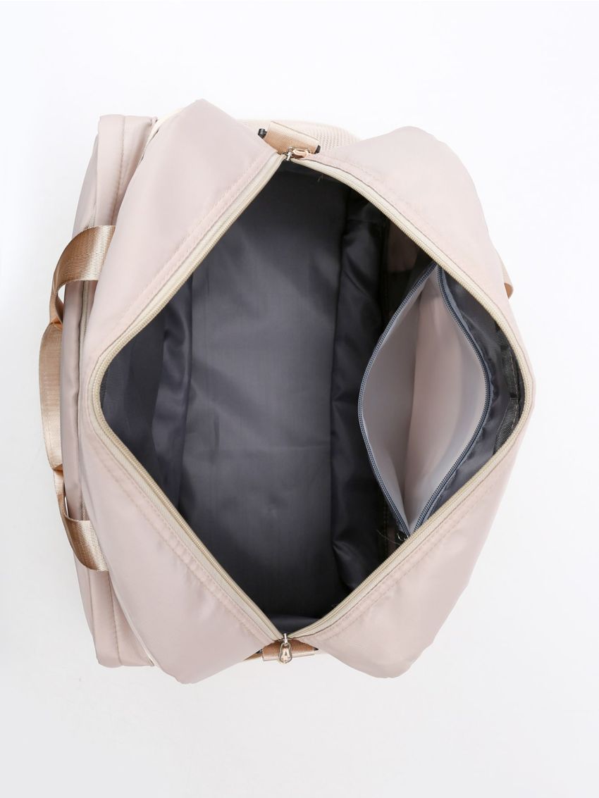 Letter Patch Decor Duffel Bag