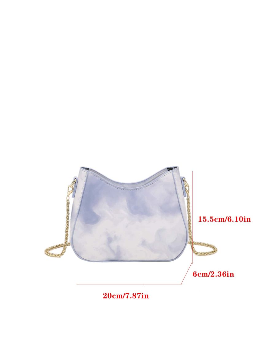Mini Tie Dye Chain Hobo Bag