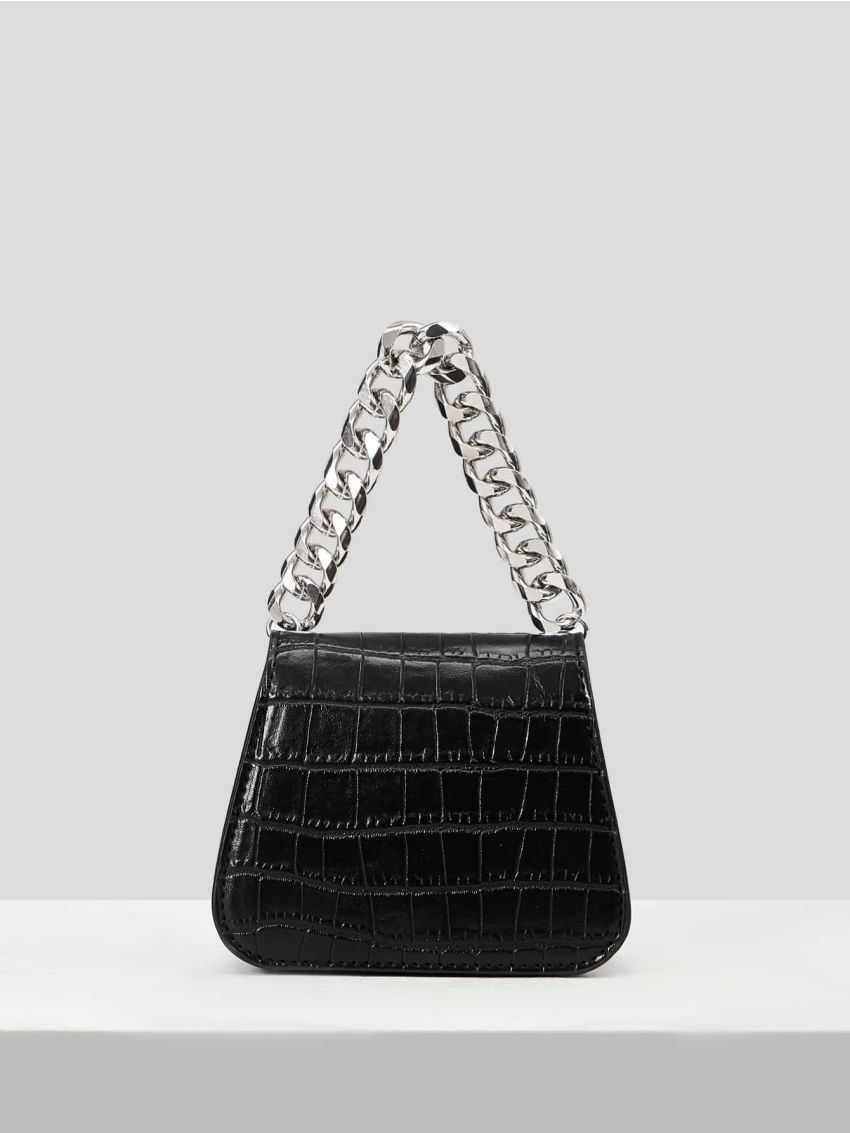 Mini Crocodile Embossed Chain Decor Belt Bag