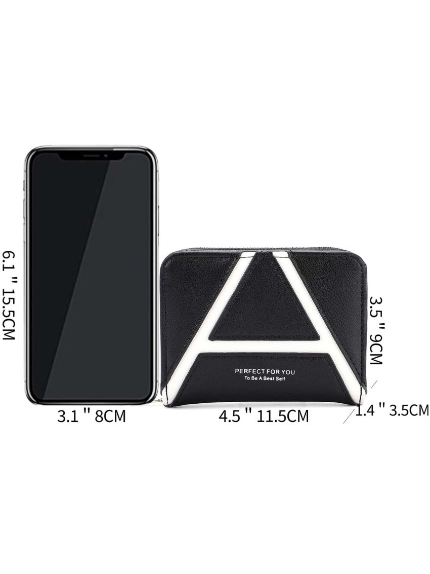 Two Tone Letter Graphic Card Holder