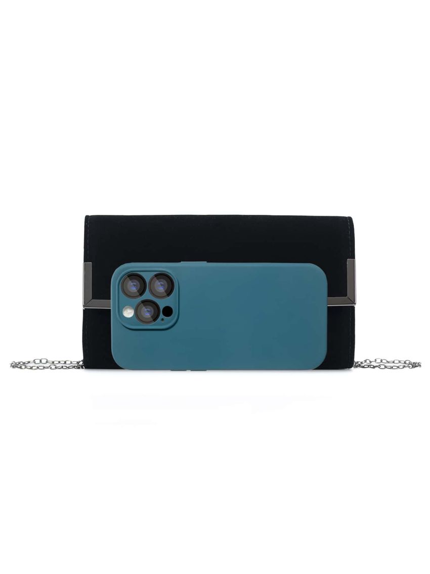 Metal Decor Chain Flap Square Bag