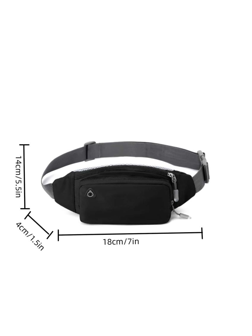 1pc Earphone Hole Detail Waterproof Running Bag