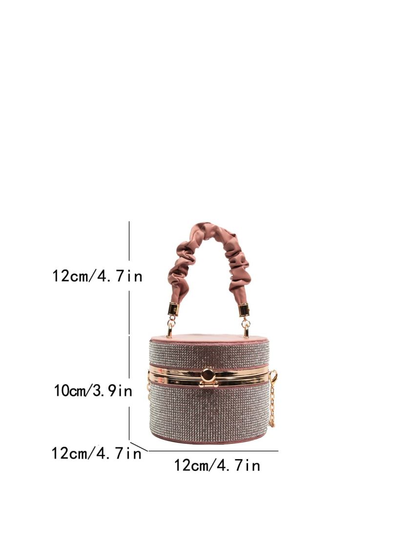 Mini Rhinestone Decor Bucket Bag