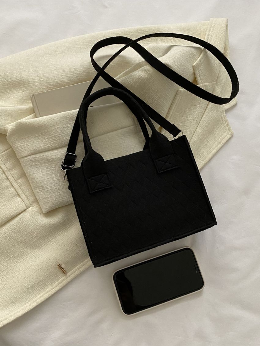 Argyle Embossed Square Bag