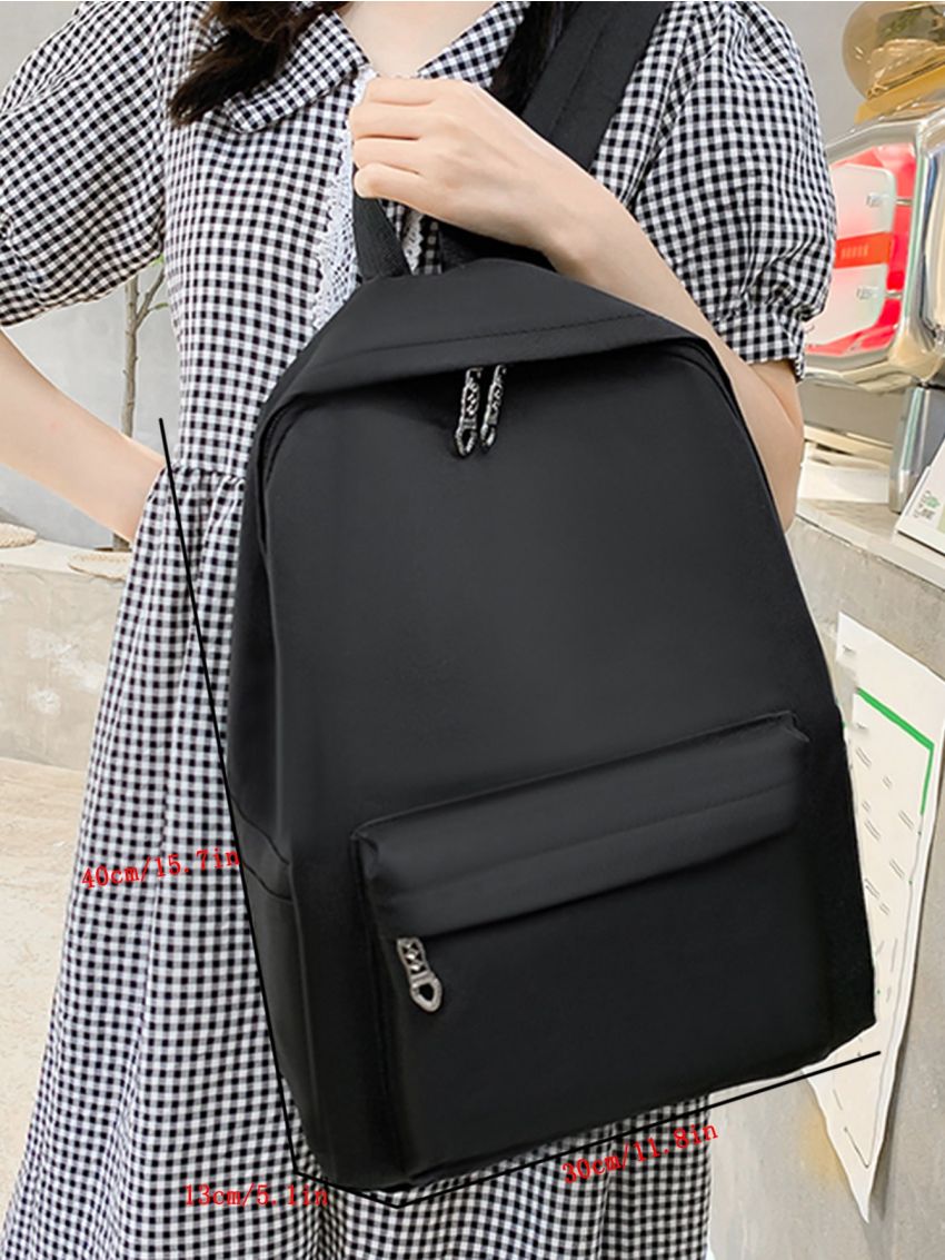 4pcs Zip Front Functional Backpack Set