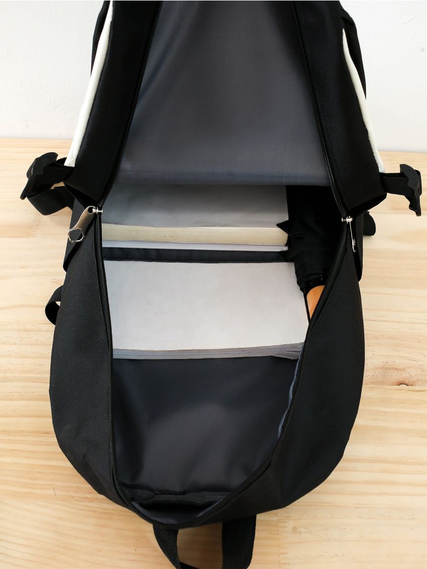 4pcs Zip Front Functional Backpack Set