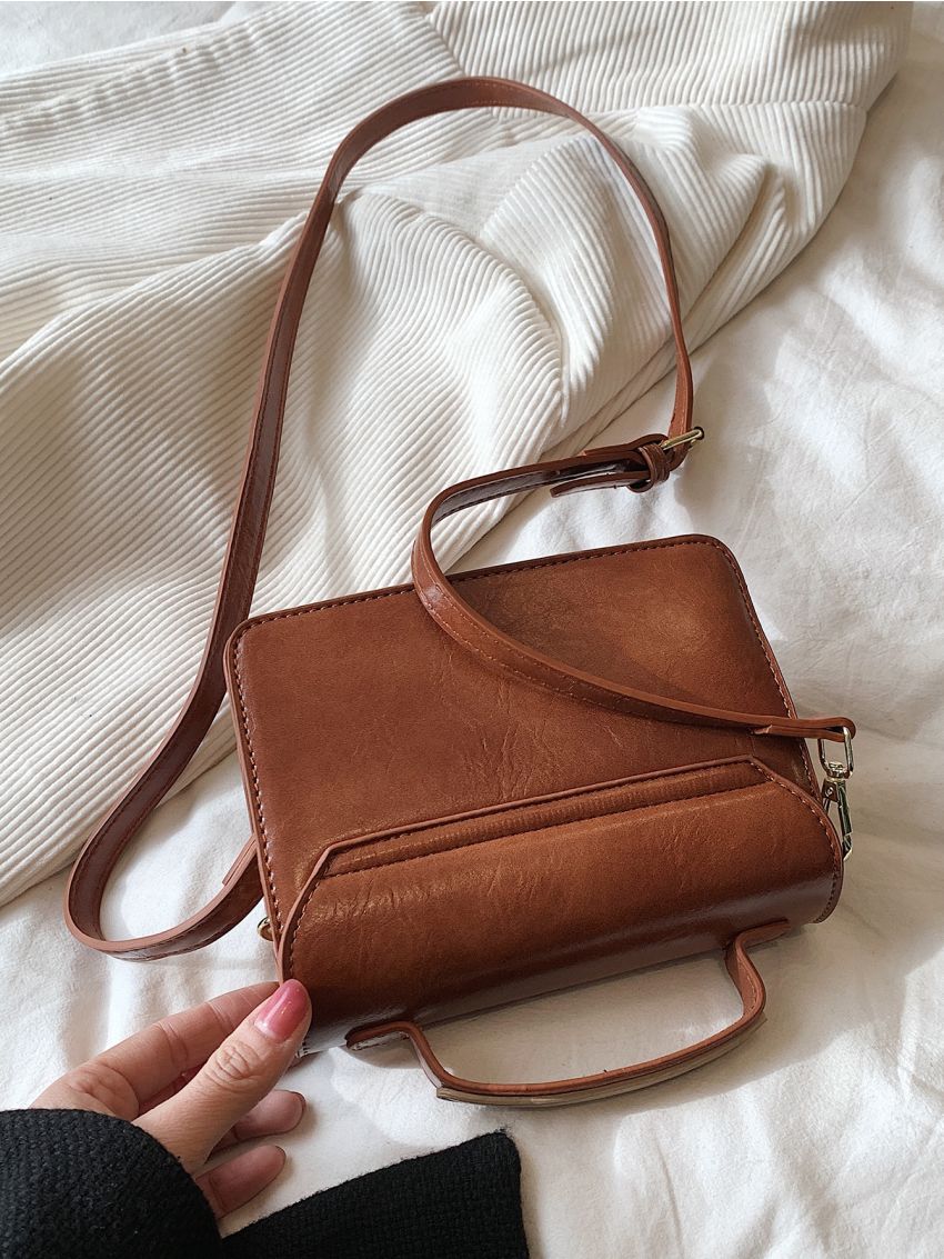 Mini Studded Decor Flap Square Bag