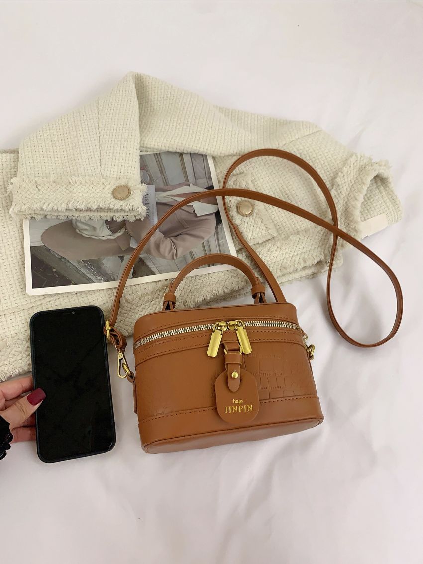 Mini Crocodile Embossed Bucket Bag