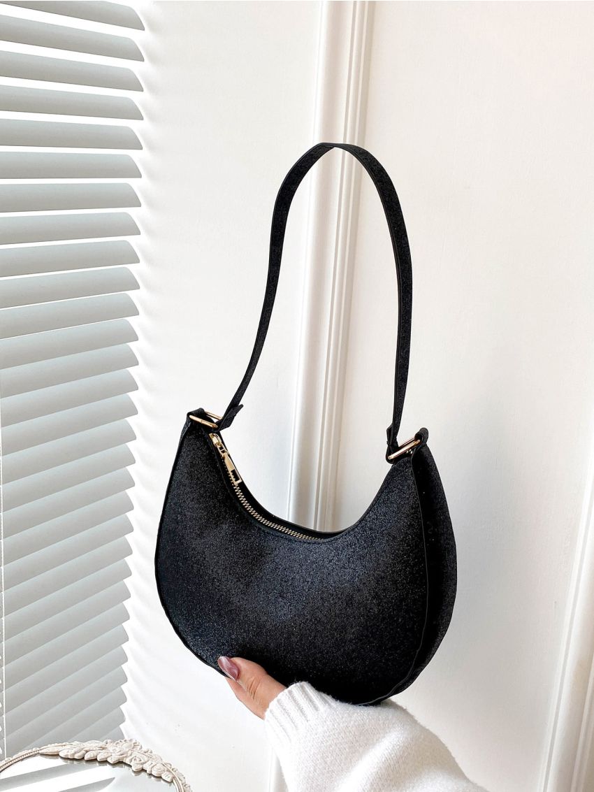 Glitter Minimalist Hobo Bag