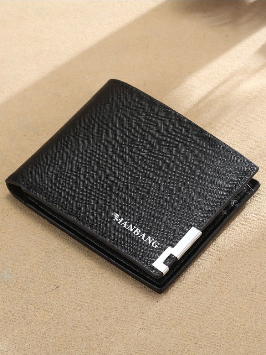 Letter Graphic Small Wallet Fashionable PU