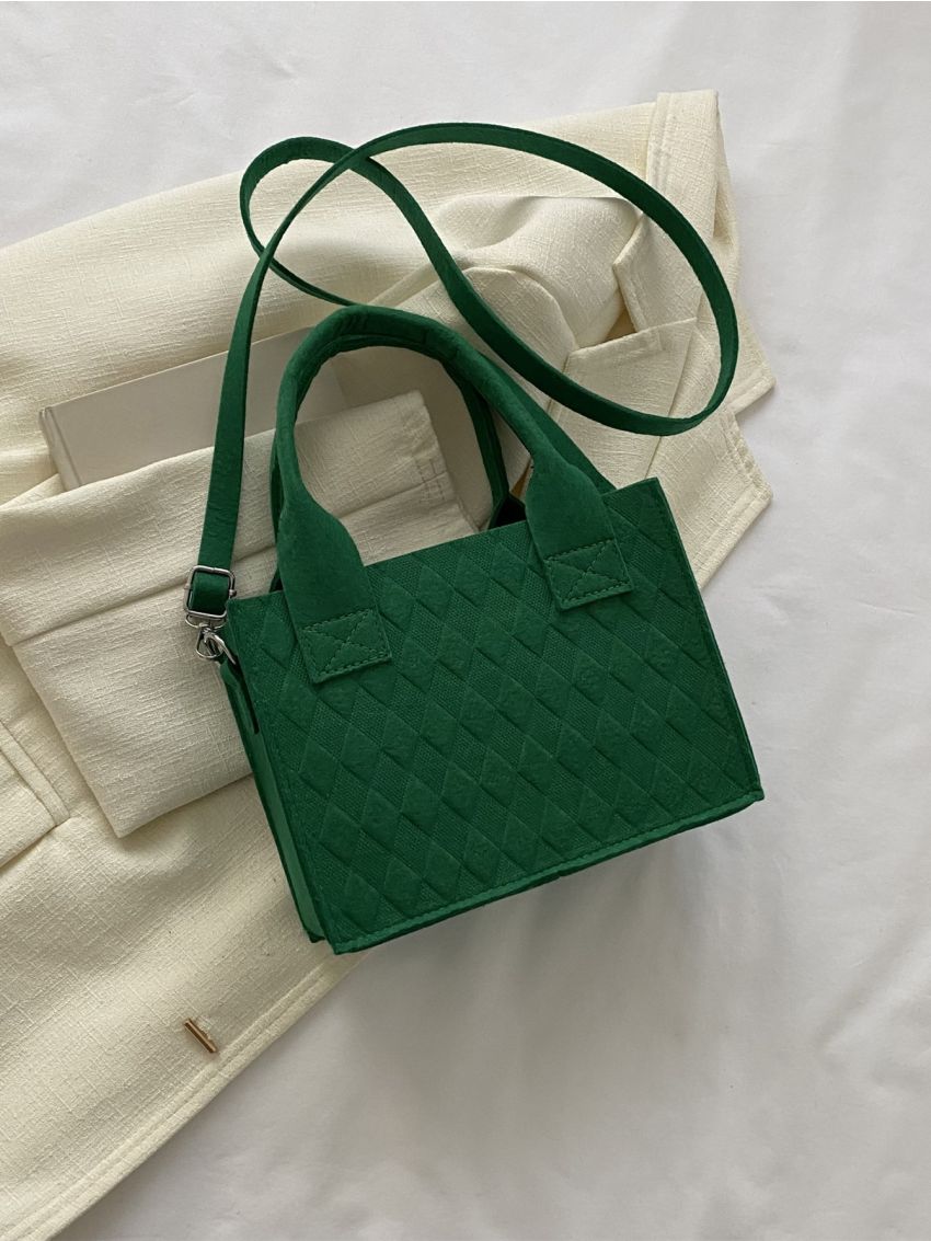 Argyle Embossed Square Bag