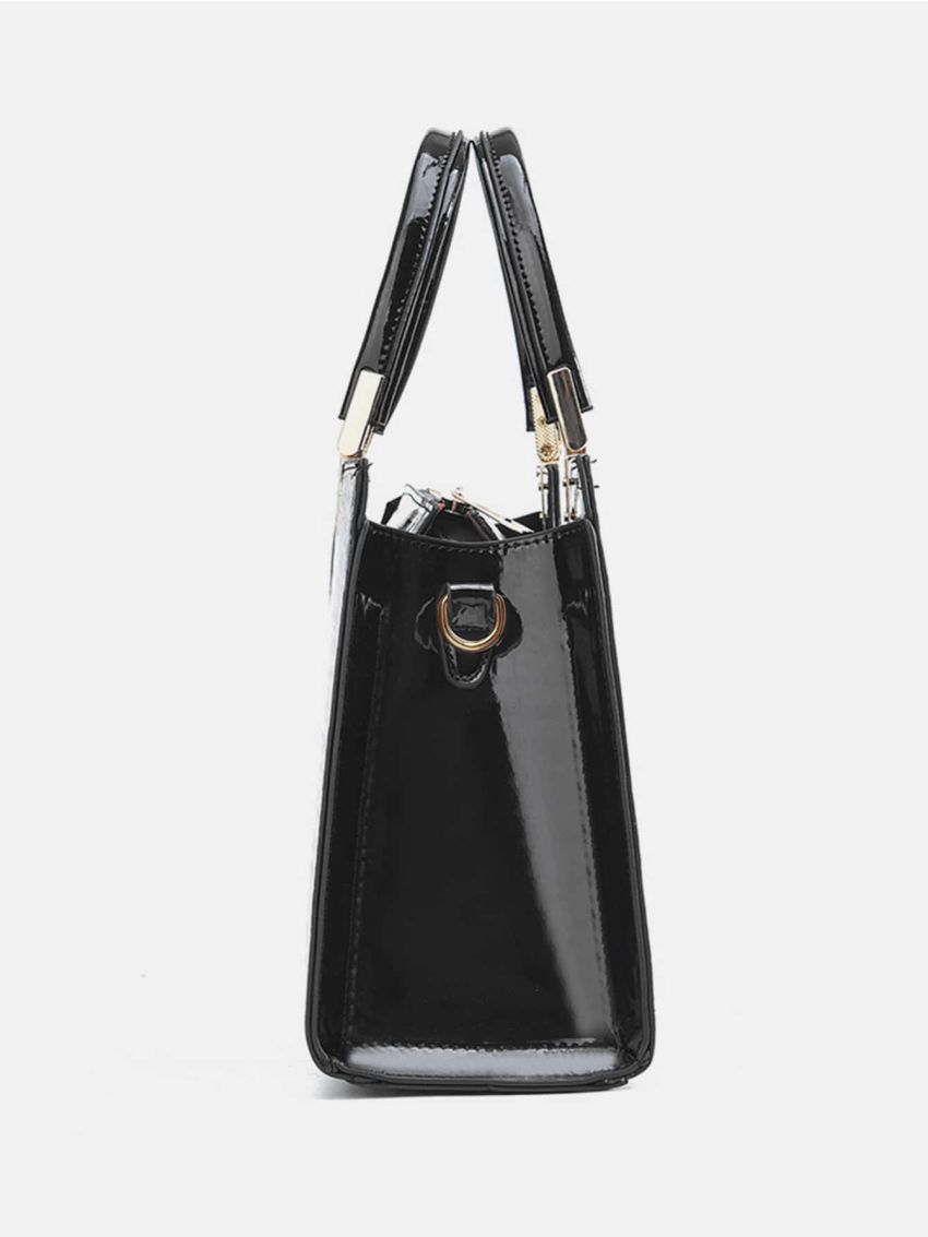 Crocodile Embossed Handbag, Women's Elegant Artificial Leather Zipper Shoulder Bag With Adjustable Strap