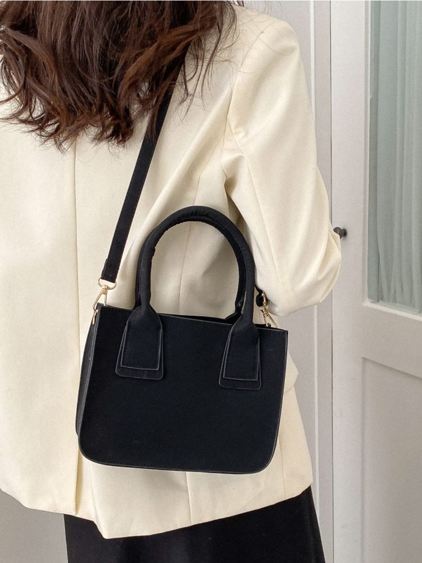 Minimalist Double Handle Square Bag