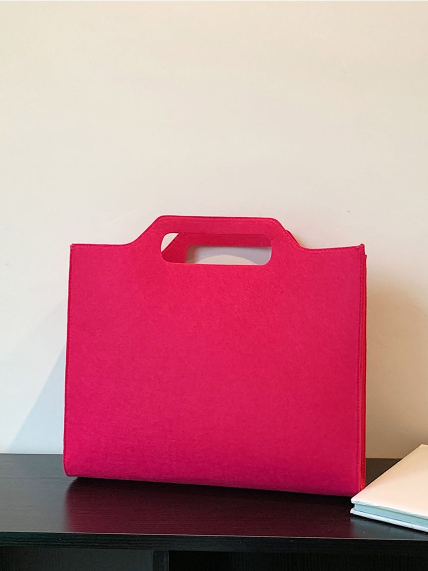 Neon Pink Top Handle Bag