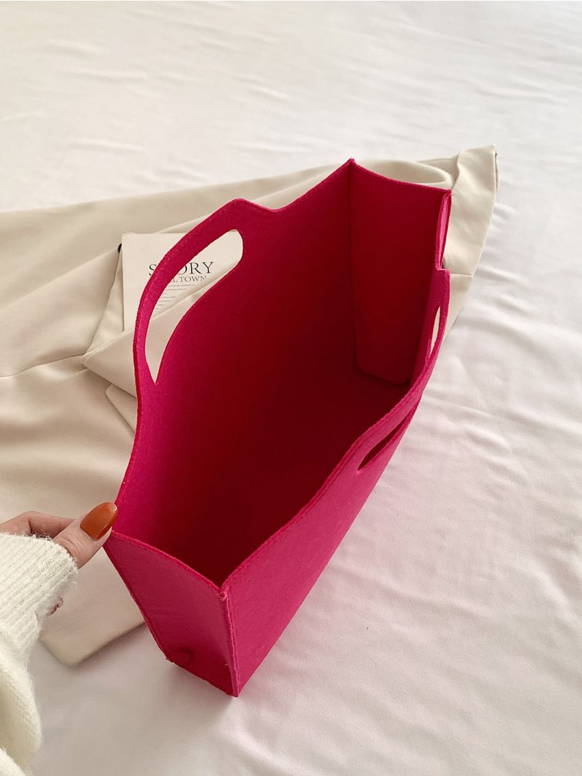 Neon Pink Top Handle Bag