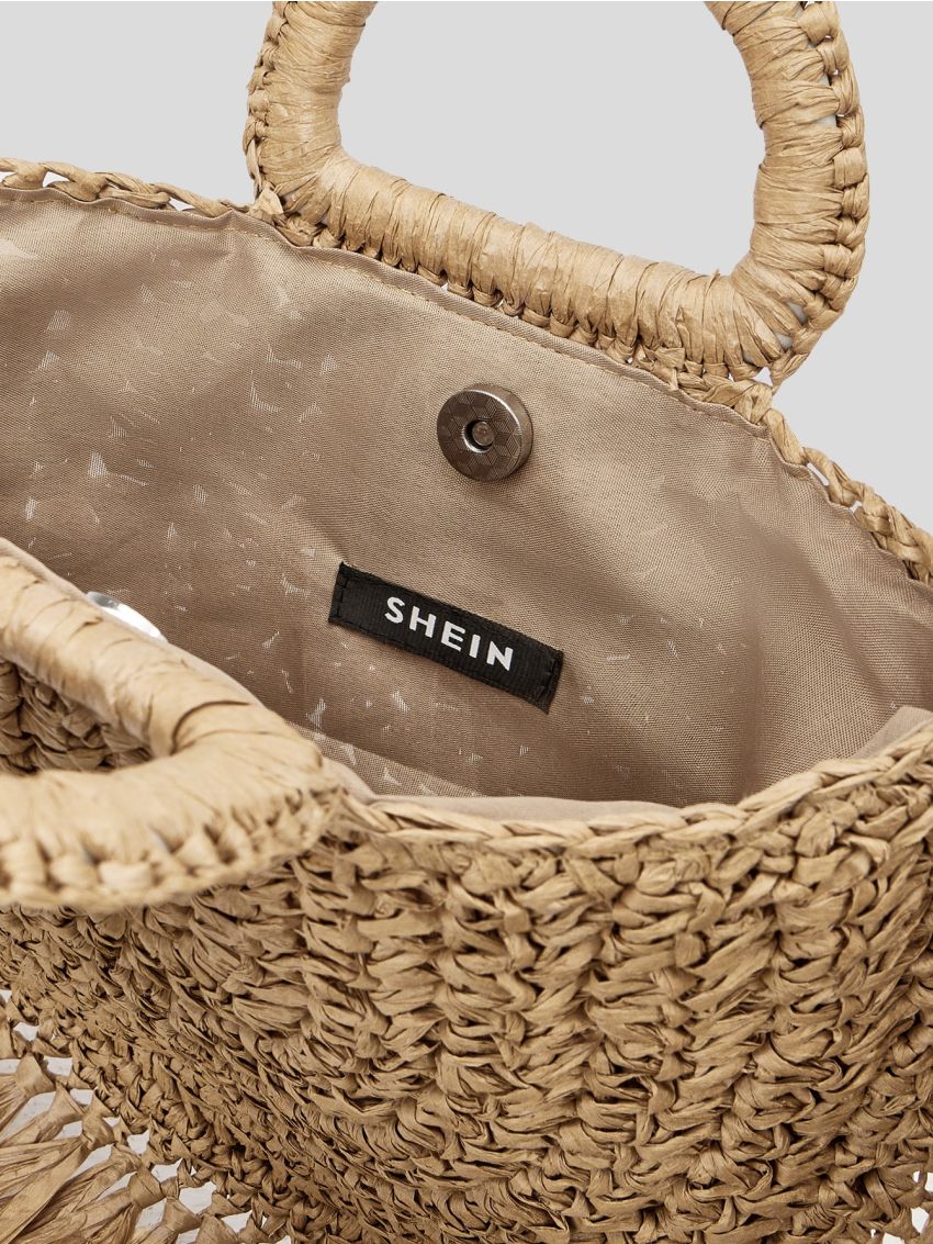 Fringe Decor Straw Bag